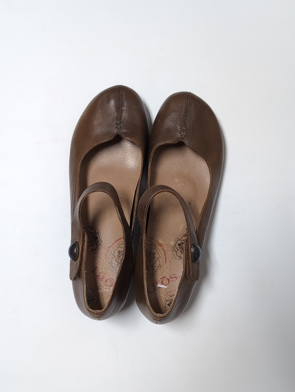 Taos Footwear Brown Mary Jane Flats with Strap